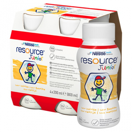 Nestle Resource Junior płyn smak waniliowy 200 ml, 4 szt.
