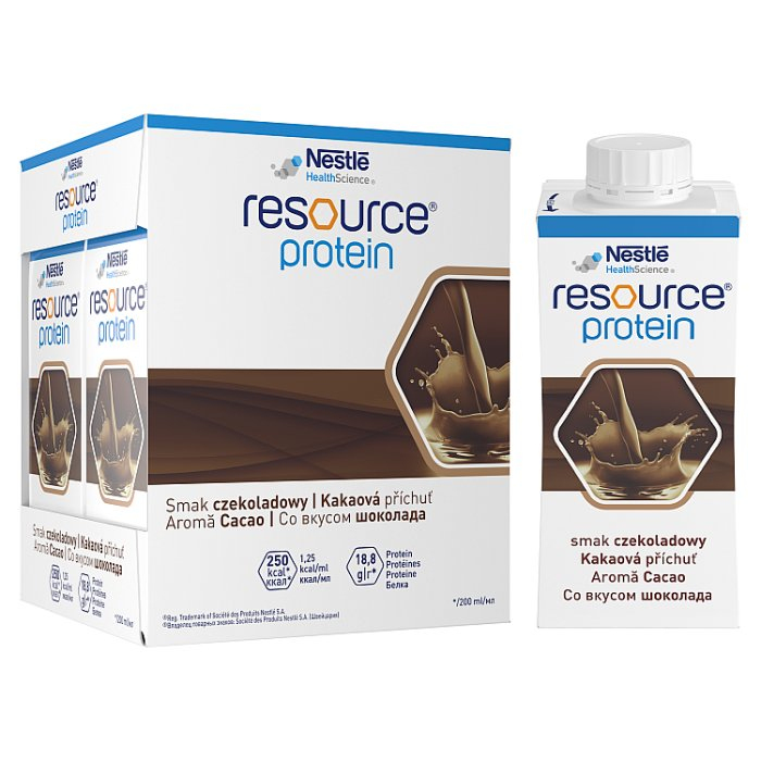 Resource Protein Preparat odżywczy w płynie smak czekoladowy, 4 x 200 ml