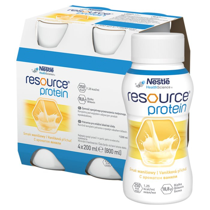 Nestle Resource Protein o smaku waniliowym, 4 x 200 ml