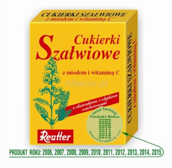 REUTTER Cukierki szałwiowe z miodem i witaminą C 50 g