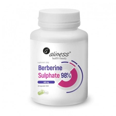 Opakowanie Aliness Berberine Sulphate 98%, 60 kapsułek