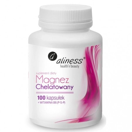 Opakowanie Aliness Magnez Chelatowany, 100 kapsułek