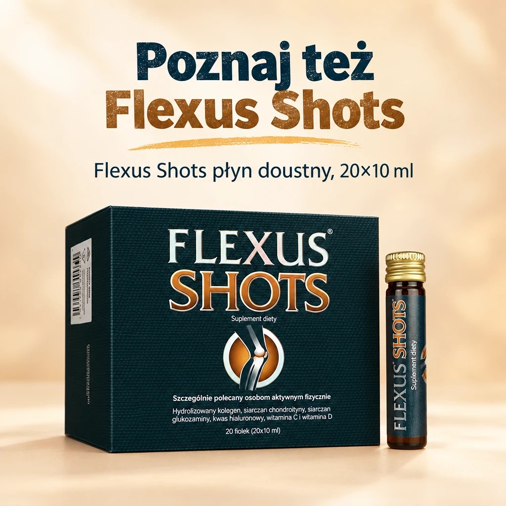 Opakowanie Flexus Shots, 20 fiolek po 10 ml
