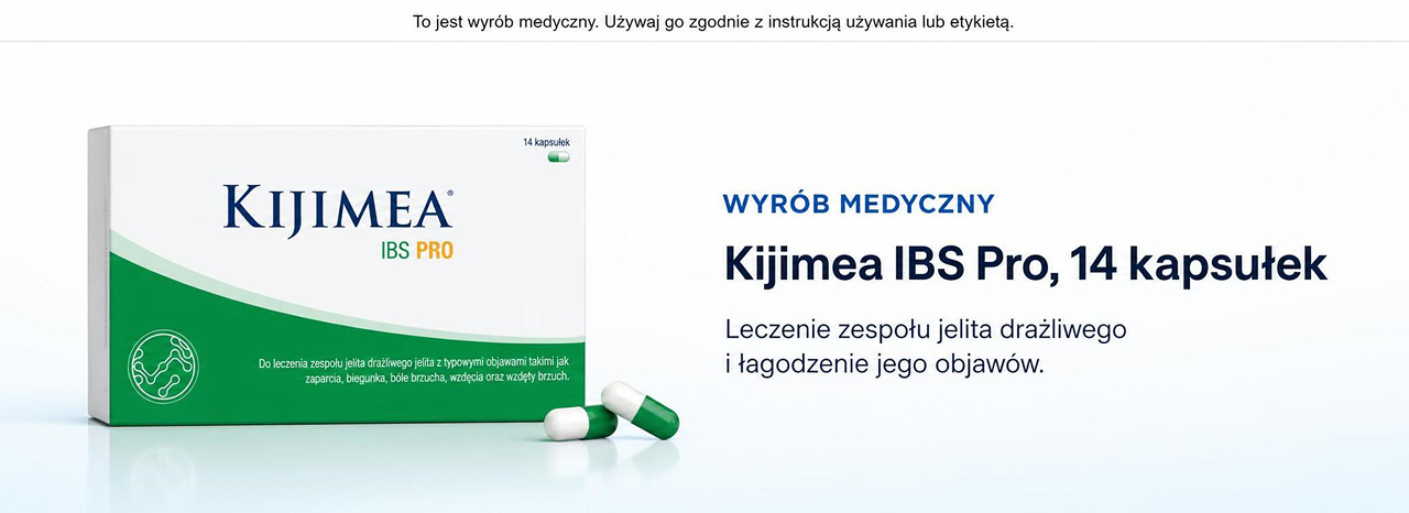 Kijimea IBS Pro, 14 kapsułek - wyrób medyczny stosowany w leczeniu zespołu jelita drażliwego i łagodzeniu jego objawów