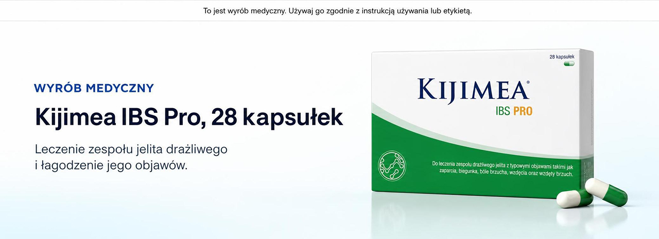 Kijimea IBS Pro, 28 kapsułek - wyrób medyczny stosowany w leczeniu zespołu jelita drażliwego i łagodzeniu jego objawów