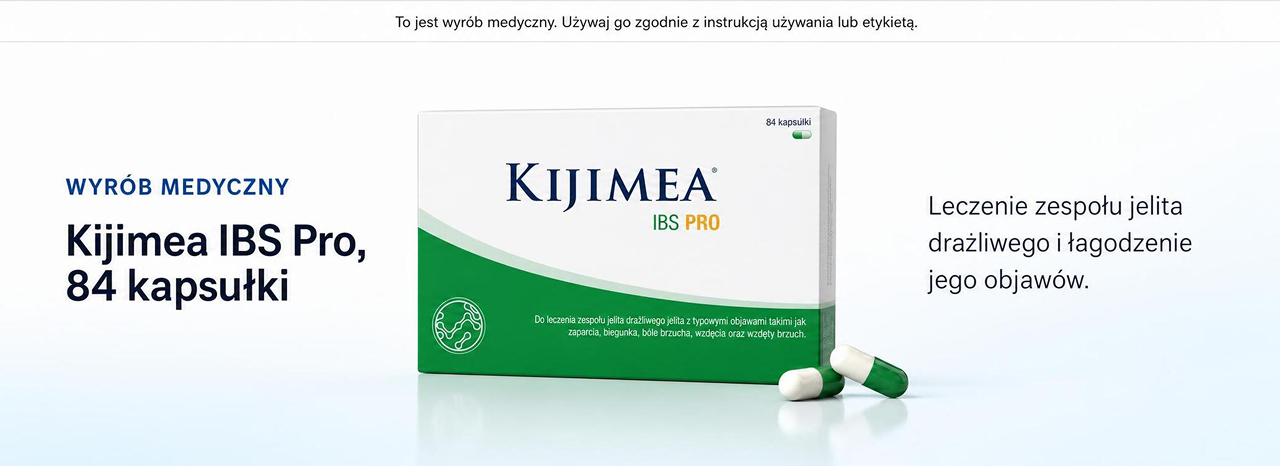 Kijimea IBS Pro, 84 kapsułki - wyrób medyczny stosowany w leczeniu zespołu jelita drażliwego i łagodzeniu jego objawów