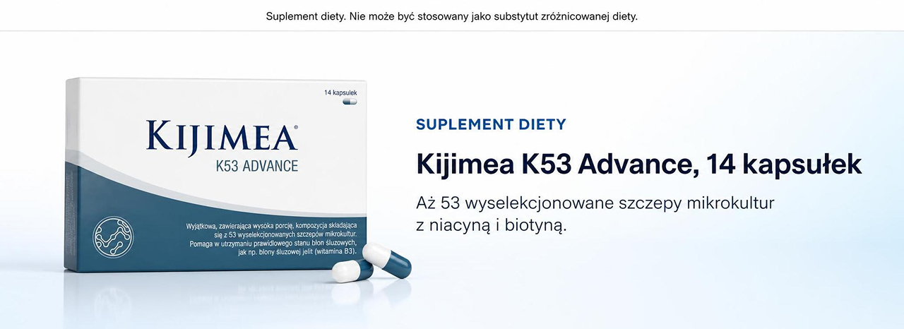 Kijimea K53 Advance, suplement diety z 53 szczepami mikrokultur bakterii, 14 kapsułek