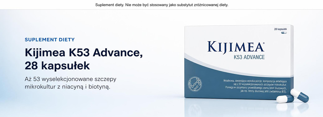 Kijimea K53 Advance, suplement diety z 53 szczepami mikrokultur bakterii, 28 kapsułek