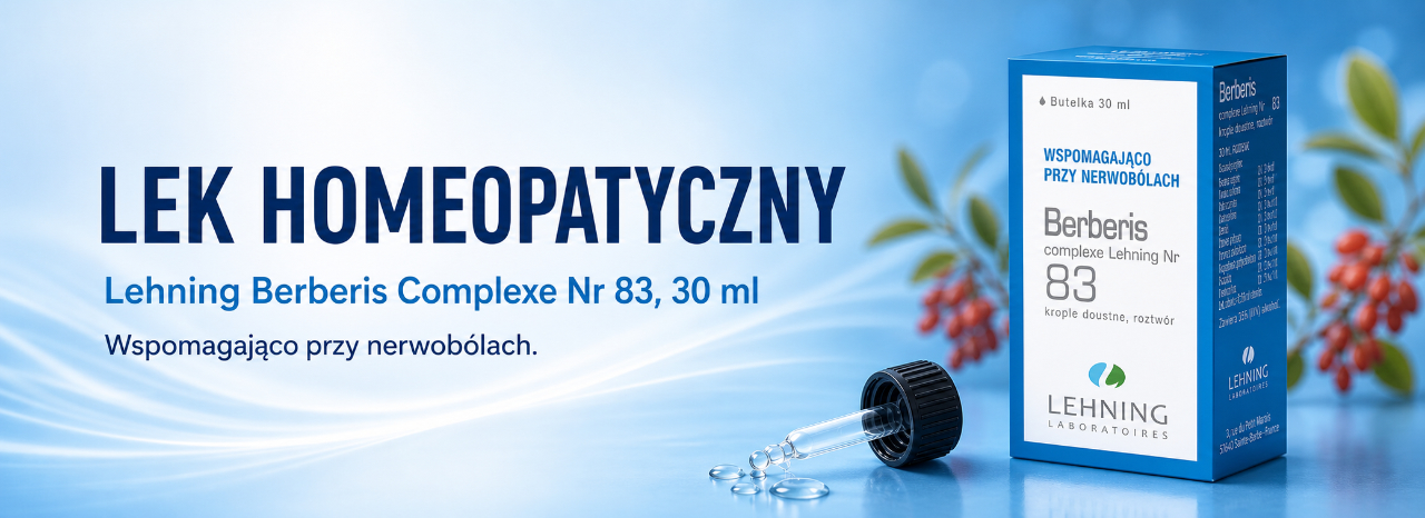 Lehning Berberis Complexe Nr 83 — lek homeopatyczny, wspomagająco przy nerwobólach, butelka 30 ml