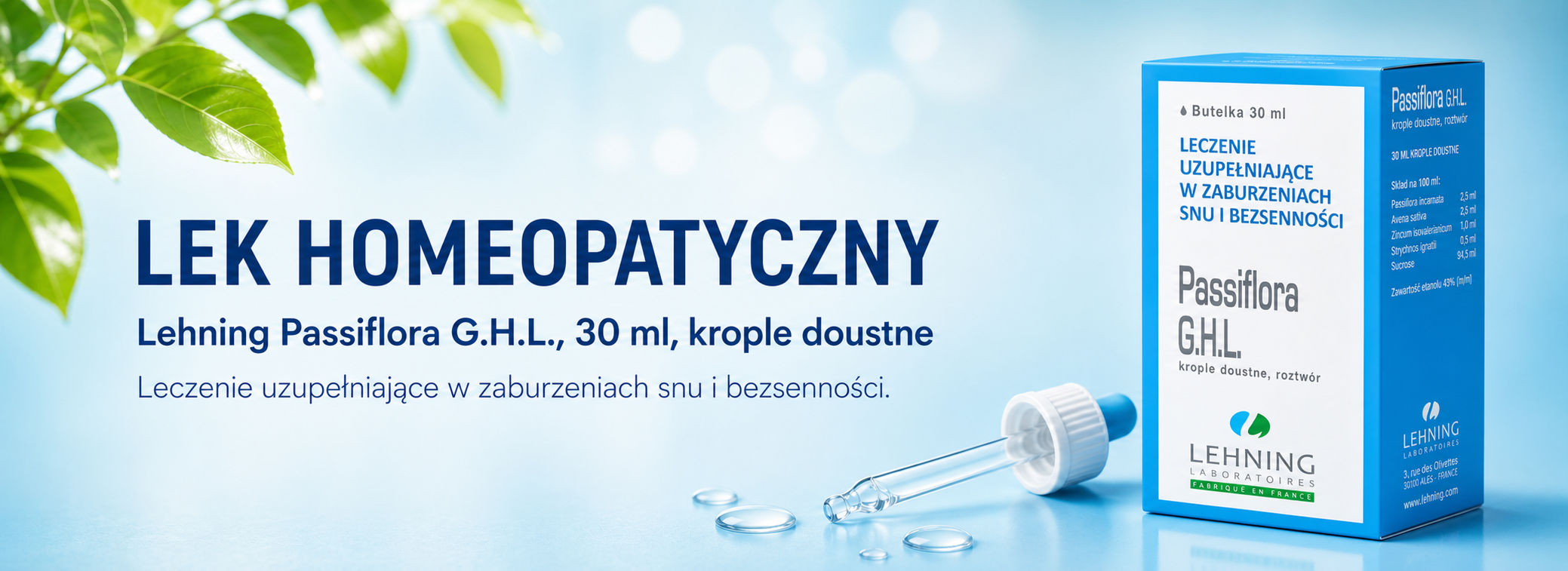 Lehning Passiflora G.H.L. krople doustne, 30 ml - lek homeopatyczny