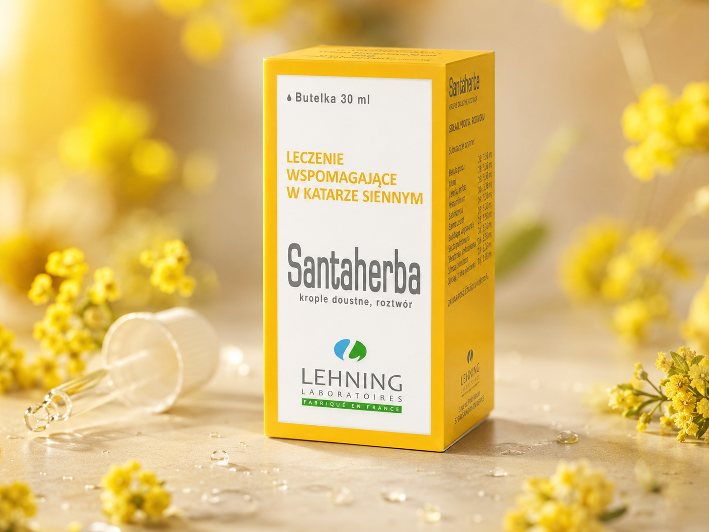 Opakowanie Lehning Santaherba krople doustne, 30 ml