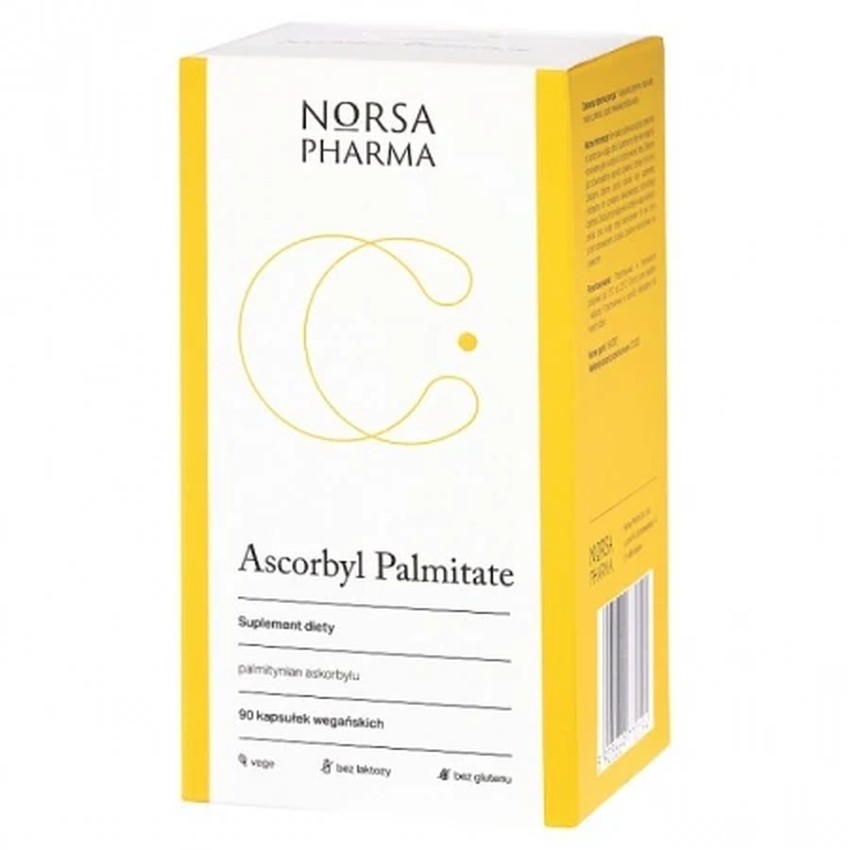 Pudełko Ascorbyl Palmitate 90 szt., neutralna paleta.