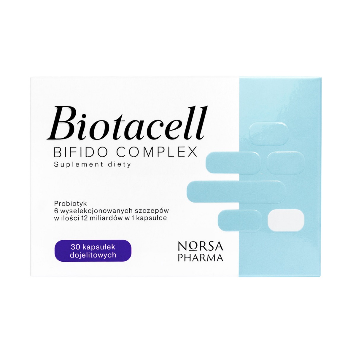Opakowanie Biotacell Bifido Complex 30 kaps.