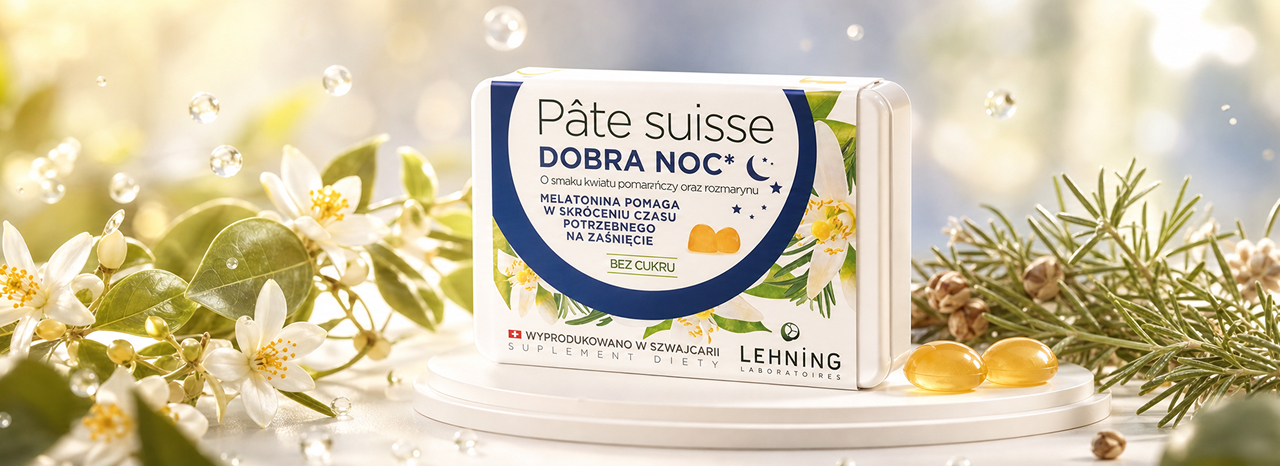 Lehning Pâte Suisse Dobra Noc, żelki z melatoniną, 50 g