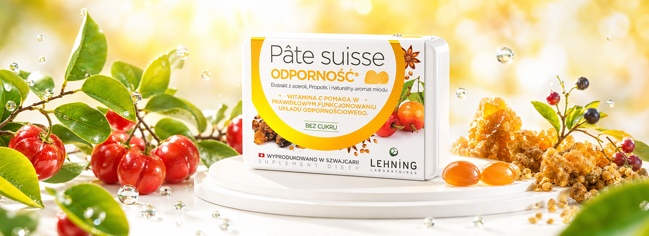 Lehning Pâte Suisse Odporność, żelki z witaminą C i propolisem, 50 g
