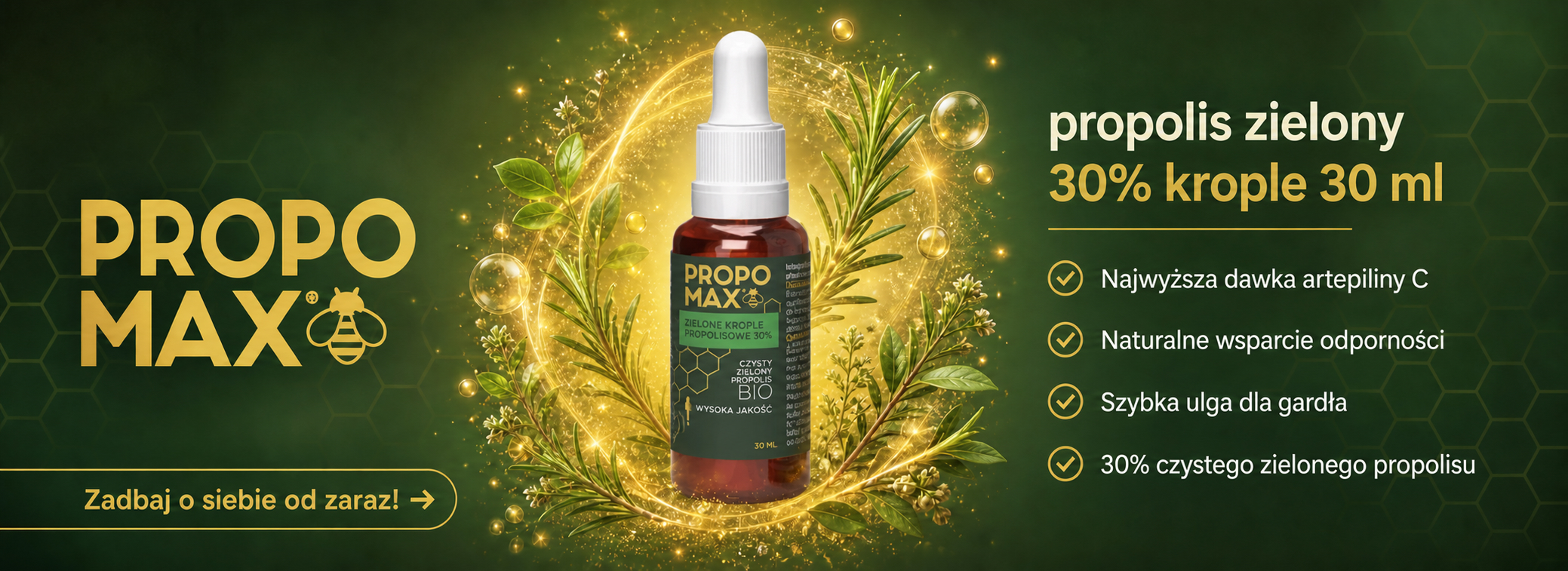Lehning Propomax Brazylijski propolis zielony 30% krople 30 ml