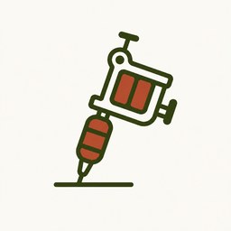 Maszynka do tatuażu, symbol świeżo wykonanego tatuażu