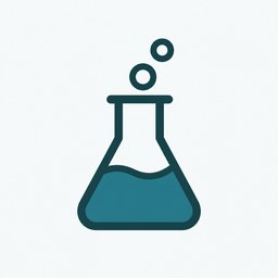 Kolba laboratoryjna z bąbelkami, symbol kompleksu kwasów