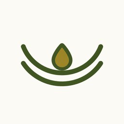 Kropla wody między dwoma łukami, symbol nawilżenia