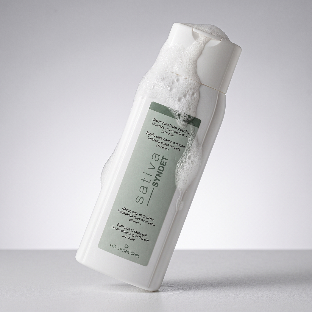 Butelka Sativa Syndet z pianą, krem myjący do kąpieli, 400 ml