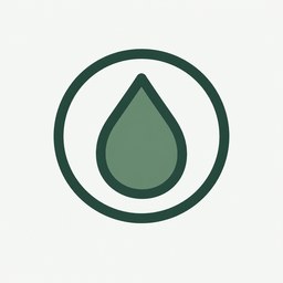 Kropla wody w pierścieniu, symbol równowagi pH