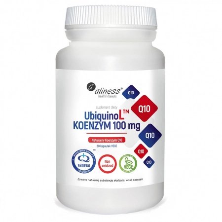 Opakowanie Aliness Ubiquinol 100 mg, 60 kapsułek