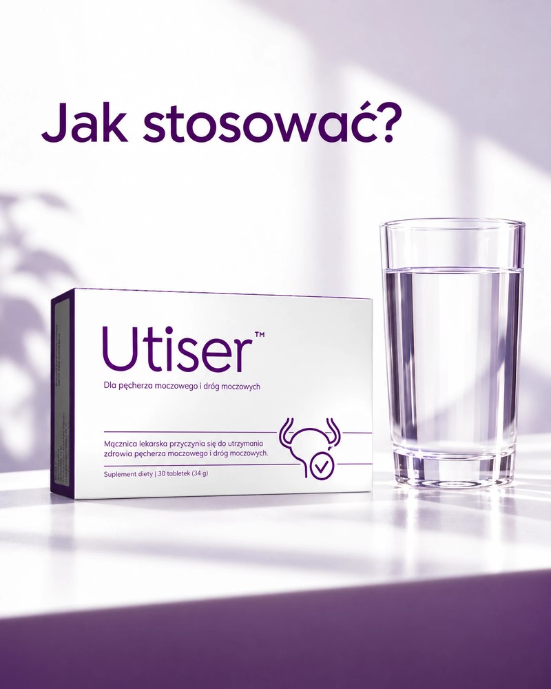 Sposób użycia Utiser: 1-2 tabletki rano i wieczorem popijane szklanką wody