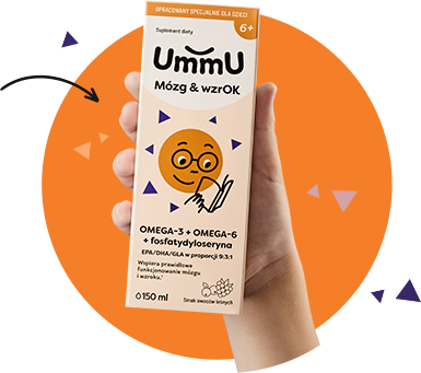 UmmU Mózg & WzrOK 6+ w ręce dziecka