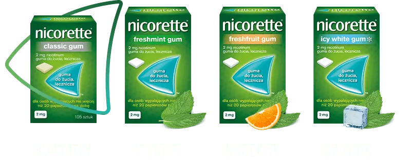 KLASYCZNY, MIĘTOWY, OWOCOWY, ICY WHITE