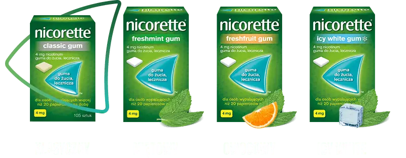 KLASYCZNY, MIĘTOWY, OWOCOWY, ICY WHITE
