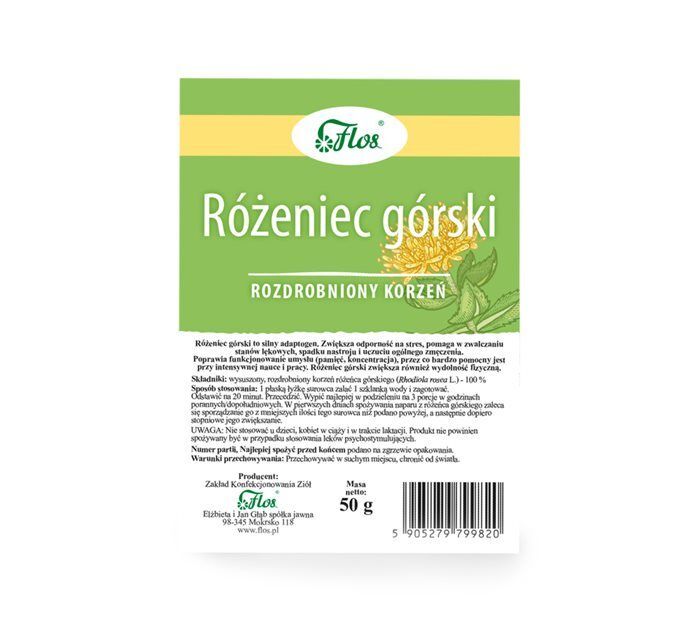 Różeniec górski (rozdrobniony korzeń) 50 g