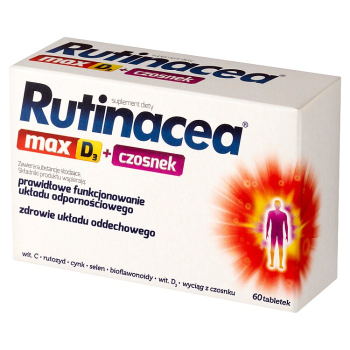 Rutinacea Max D3 + Czosnek 60 tabletek