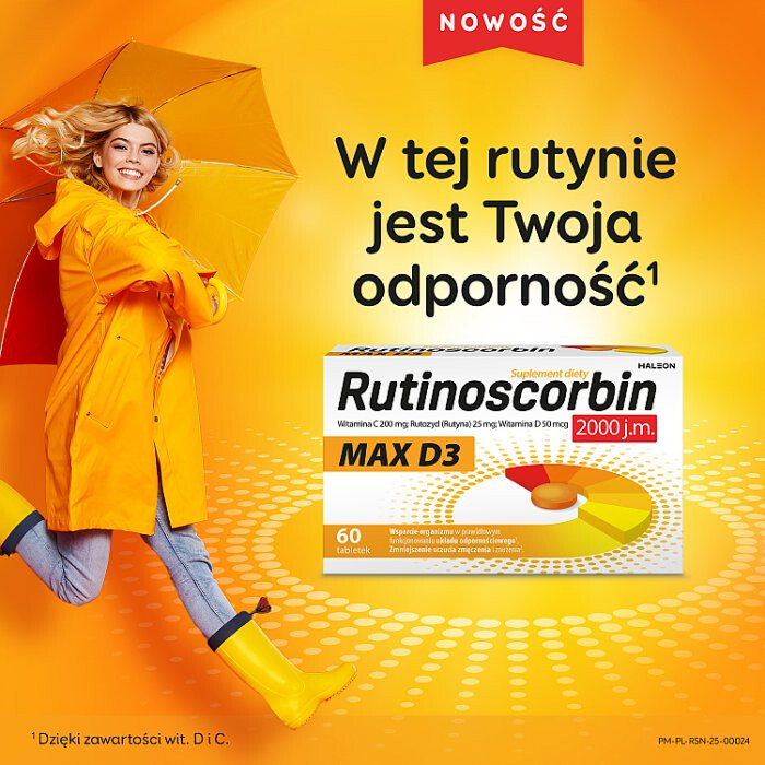 Rutinoscorbin Max D3 tabletki, 60 szt.