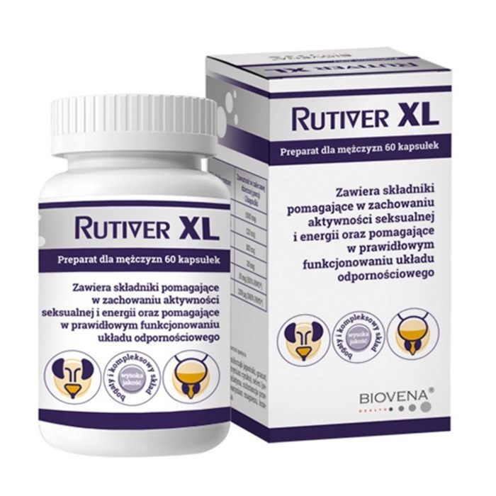 Rutiver XL kapsułki dla mężczyzn na aktywność seksualną i odporność, 60 szt.
