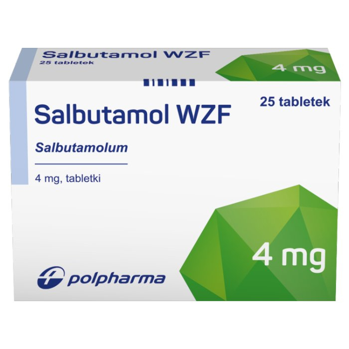 Salbutamol 4 mg, 25 tabletek