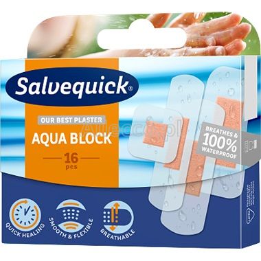 SALVEQUICK AQUA BLOCK Plastry wodoodporne 16 szt.