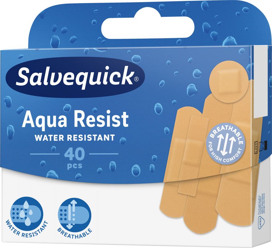 SALVEQUICK AQUA RESIST Plastry wodoodporne Mix 40 szt.