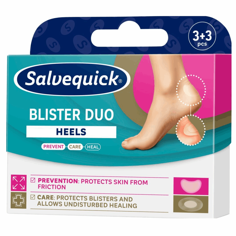 Salvequick Blister Duo Heels Plastry na pęcherze, 6 szt.