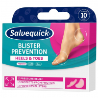 Salvequick Blister Prevention Heels & Toes Plastry zapobiegające powstawaniu pęcherzy, 10 szt.