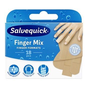 SALVEQUICK FINGER MIX Plastry na palce 18 szt.