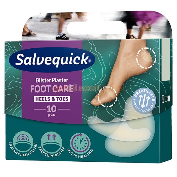 SALVEQUICK FOOT CARE MIX Plastry na otacia i pęcherze 10 szt.