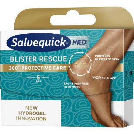 SALVEQUICK MED Blister Rescue Plastry na pęcherze na piętach 5 szt.