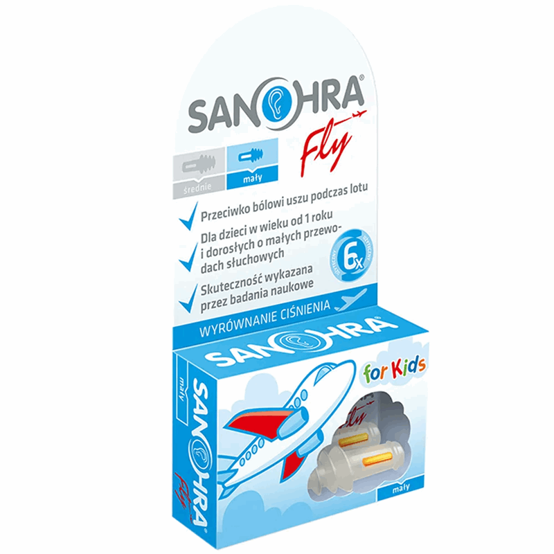 Sanohra Fly For Kids Stopery do uszu dla dzieci, 2 szt.