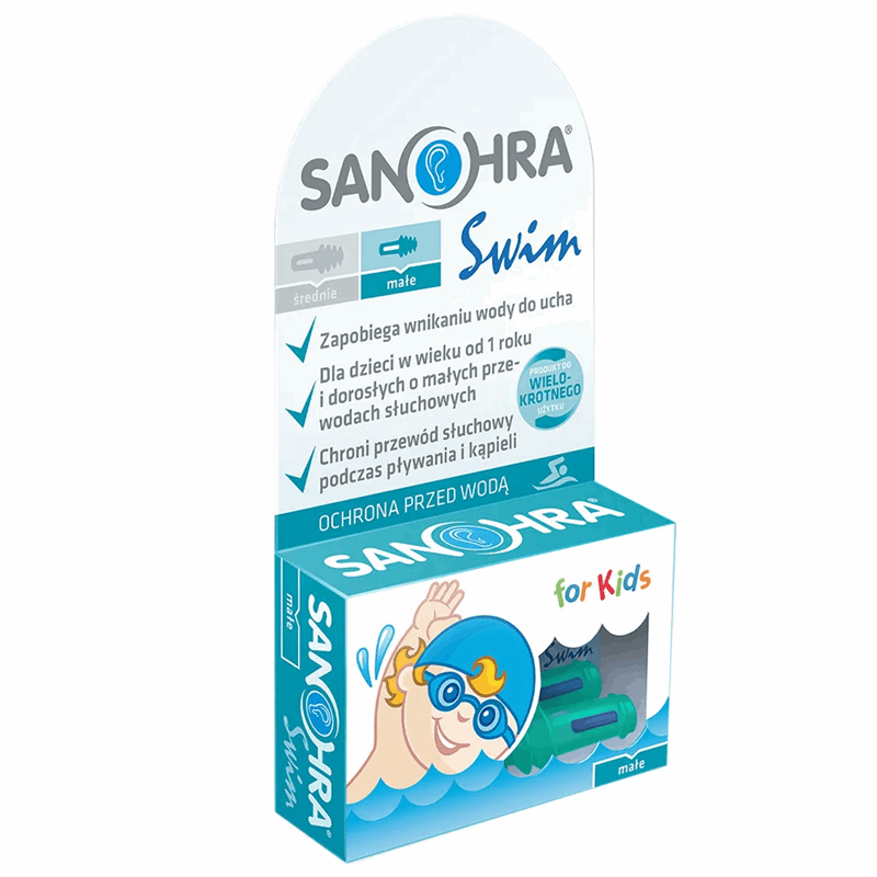 Sanohra Swim For Kids Stopery do uszu dla dzieci, 2 szt.