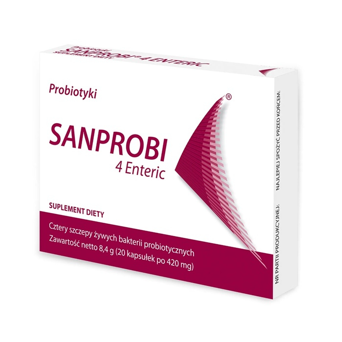 Sanprobi 4 Enteric probiotyki w kapsułkach, 20 szt.