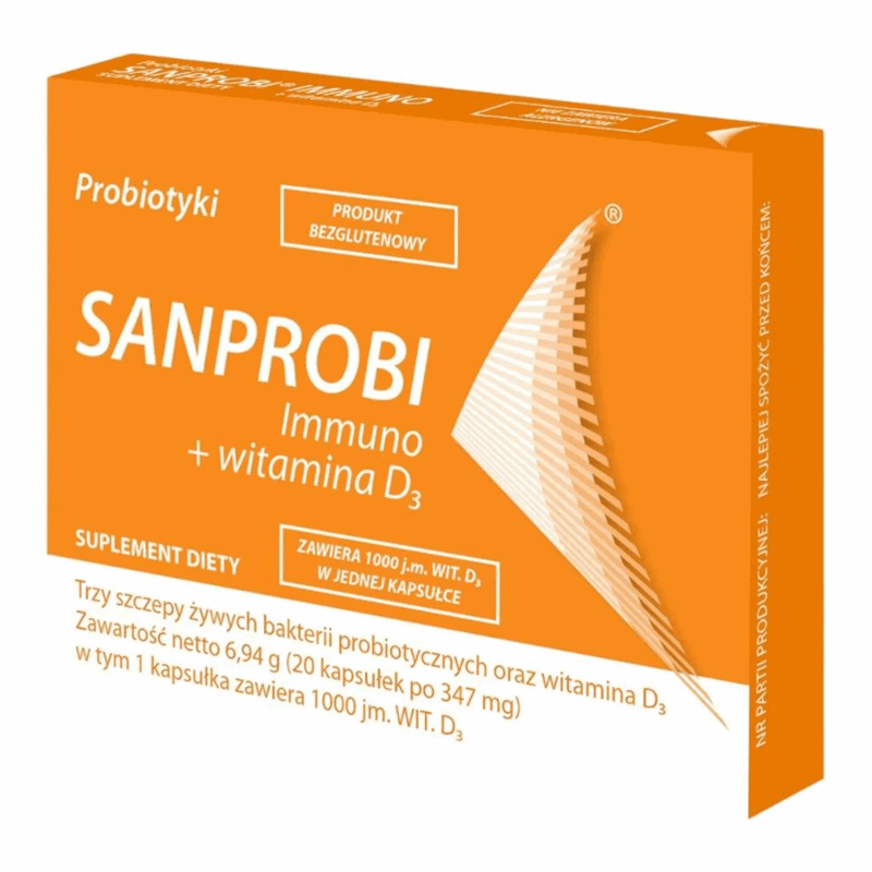 Sanprobi Immuno + witamina D3 kapsułki, 20 szt.