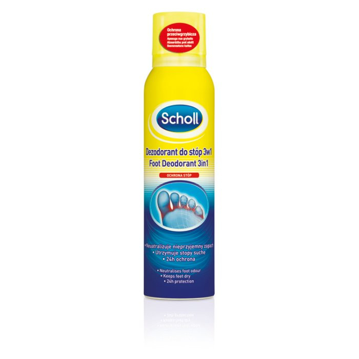 Scholl dezodorant do stóp 3w1, 150 ml