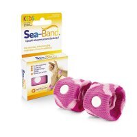 Sea-Band Opaska akupresorowa przeciw mdłościom dla dzieci różowa, 2 szt.