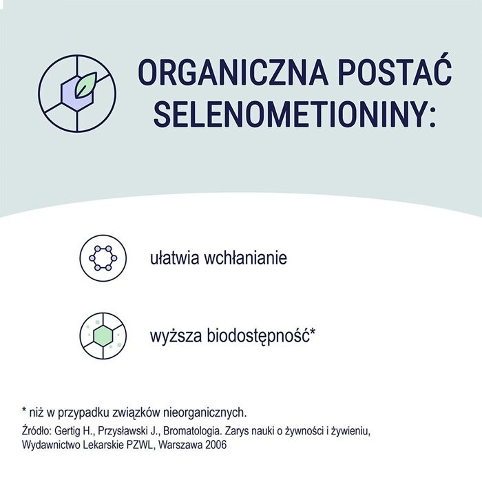 Selen organiczny 200 mcg tabletki, 60 szt.