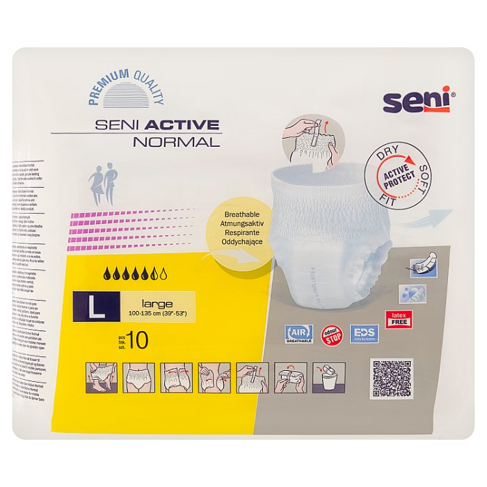 Seni Active Normal Majtki chłonne rozmiar L, 10 szt.